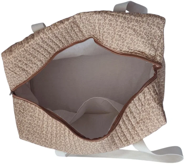 Tineo - Sac à langer imprimé léopard, pratique et lavable, avec anses, 40 x 22 x 24 cm, pour sorties bébé, change et accessoires