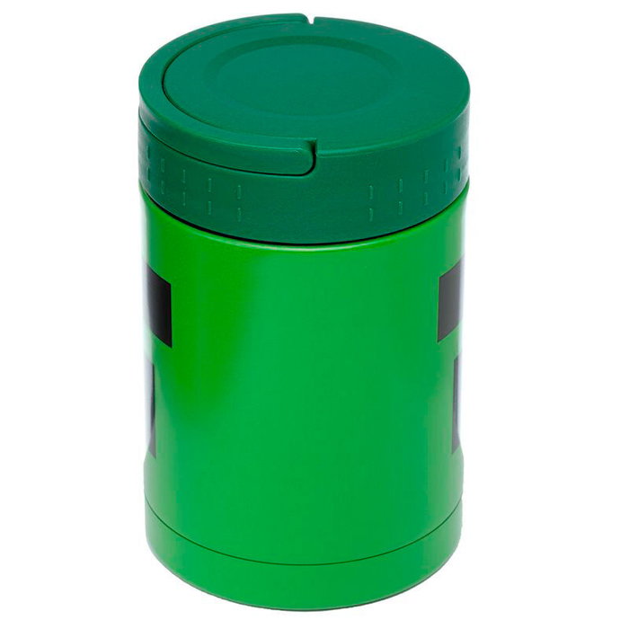 PUCKATOR Gamelle thermique portable 500ml Minecraft Creeper double paroi en acier inoxydable pour aliments chauds et froids avec anse