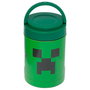 PUCKATOR Gamelle thermique portable 500ml Minecraft Creeper double paroi en acier inoxydable pour aliments chauds et froids avec anse