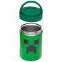 PUCKATOR Gamelle thermique portable 500ml Minecraft Creeper double paroi en acier inoxydable pour aliments chauds et froids avec anse