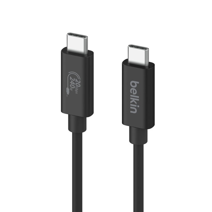 Belkin Câble USB4 USB-C vers USB-C 2m 240W 20Gbit/s INZ004bt2MBK Noir