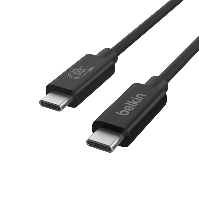 Belkin Câble USB4 USB-C vers USB-C 2m 240W 20Gbit/s INZ004bt2MBK Noir