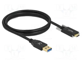DELOCK Câble USB A vers USB C 1,5m 10Gbps noir