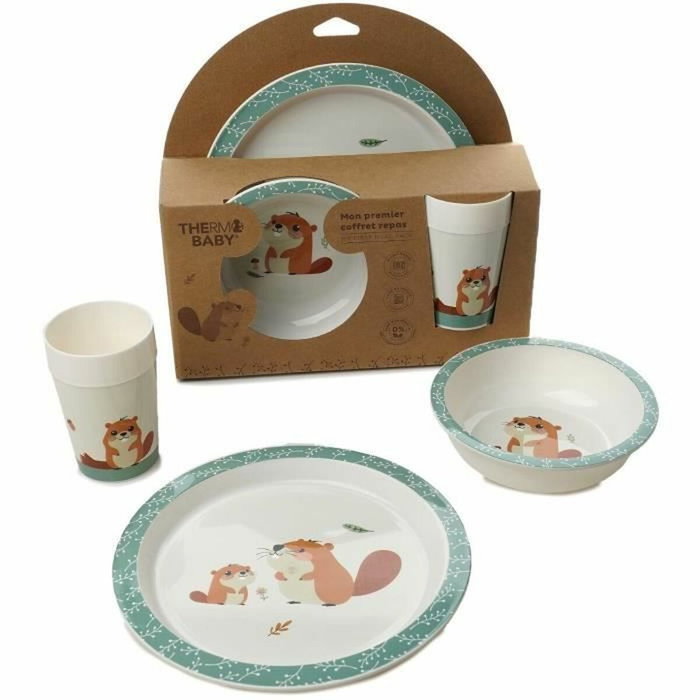 Thermobaby Mon premier coffret repas micro-ondes - Castor - 3 pièces Thermobaby Mon premier coffret repas micro-ondes - Castor - 3 pièces