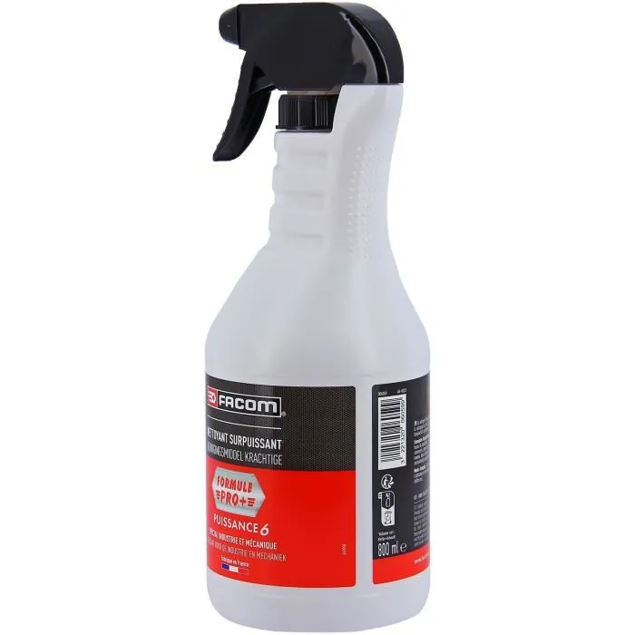 Facom Formule PRO+ Puissance 6 Nettoyant Dégraissant Multiusage 800 ml - pour Graisse, Huile, Encre, Caoutchouc, Résines et Insectes