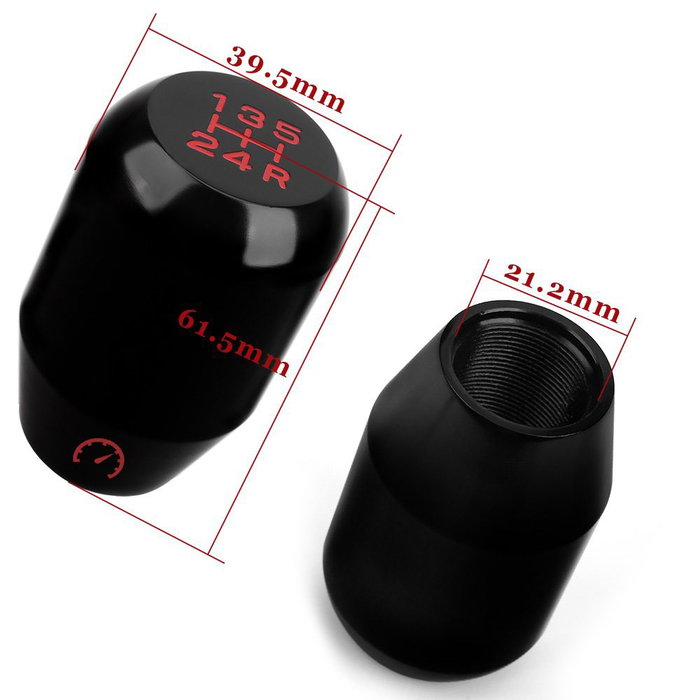 Occ Sport OCCPOM004 Poignée Levier Vitesses Aluminium Noir 5 Vitesses Universel