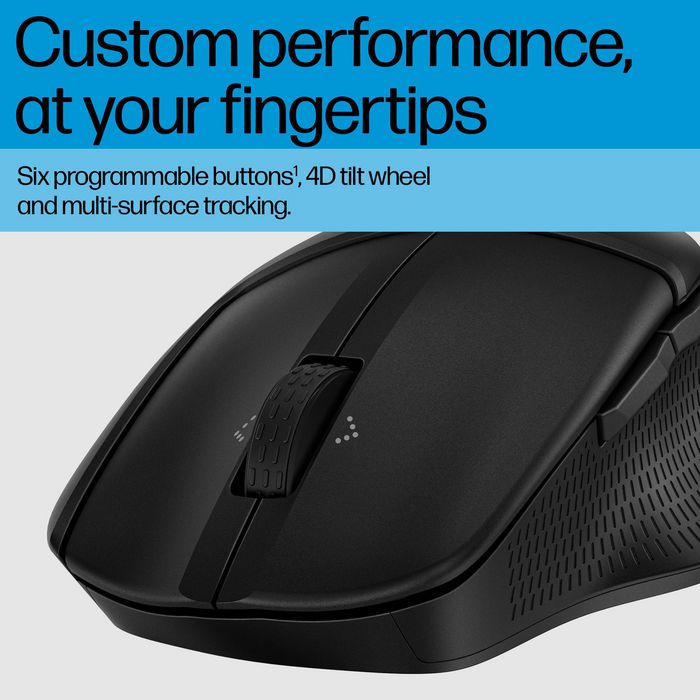 HP Souris Dual Mode 685 Comfort 6 boutons programmables Molette 4D Bluetooth USB HP Souris Dual Mode 685 Comfort 6 boutons programmables Molette 4D Bluetooth USB