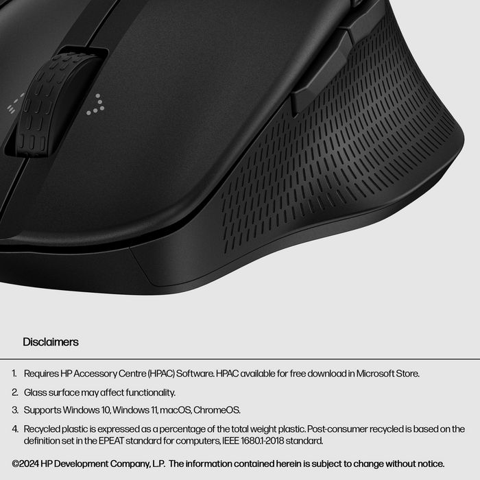 HP Souris Dual Mode 685 Comfort 6 boutons programmables Molette 4D Bluetooth USB HP Souris Dual Mode 685 Comfort 6 boutons programmables Molette 4D Bluetooth USB