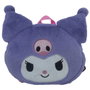 CYP BRANDS Mochila peluche Hello Kitty avec motif Kuromi - Sac à dos bandoulière en peluche 28 cm avec bretelles ajustables