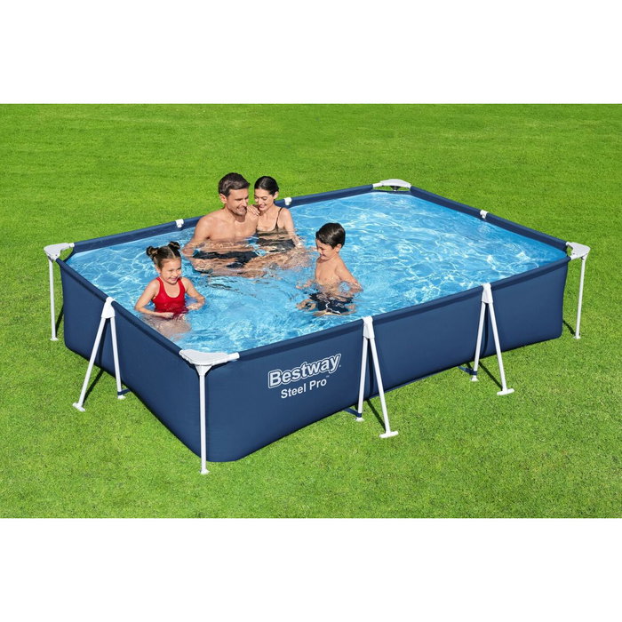 Bestway Steel Pro Kit Piscine hors sol tubulaire rectangulaire 300 x 201 x 66 cm