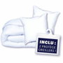 DODO Pack couette 220x240 cm + 2 oreillers et 2 protège-oreillers blanc