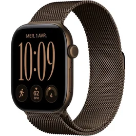 Apple Watch Series 12 GPS + Cellular - 46mm - Boîtier Dark Bronze Aluminium - Bracelet Dark Bronze Milanese Loop - M/L