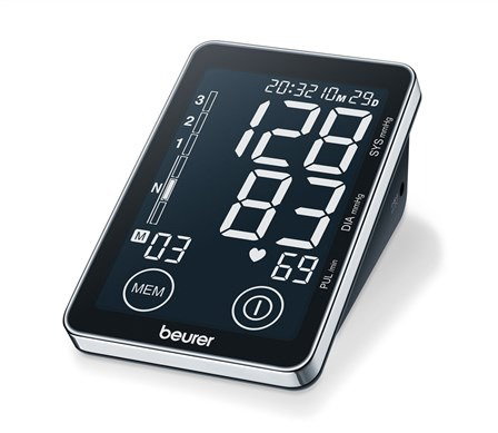 Beurer BM-58 Tensiomètre de bras digital à écran tactile avec transfert des données par USB et indicateur de mauvaise utilisation, test cliniquement selon ESH