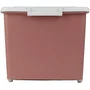 PLAYBOX Coffre de rangement Maxi avec roulettes, Thermobaby, grand coffre pour jouets, peluches, livres et rangement des chambres d'enfant - Rose