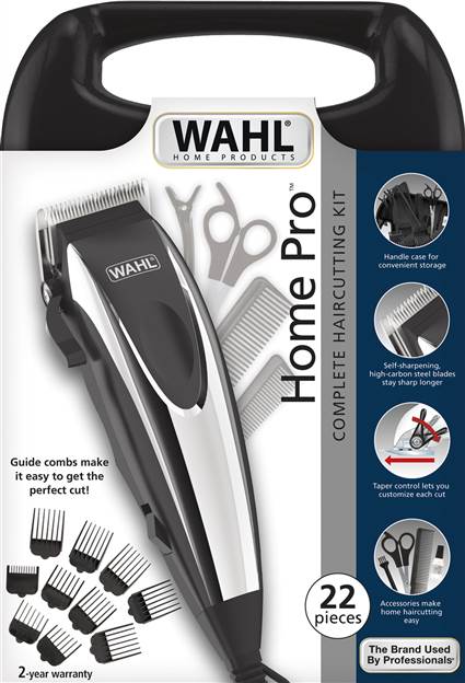 Wahl 9243-2616 Cortapelos Home Pro Kit - Tondeuse Cheveux Professionnelle - Précision 3-25mm - Couteaux Auto-Aiguisants - Moteur Puissant