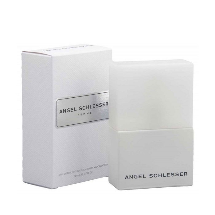 Angel Schlesser - Eau de Toilette Vaporisateur pour Femme, 50 ml, Fraîche, Florale et Boisée, Notes de Bergamote, Fleurs et Musc, Parfum Longue Tenue Angel Schlesser - Eau de Toilette Vaporisateur pour Femme, 50 ml, Fraîche, Florale et Boisée, Notes de Bergamote, Fleurs et Musc, Parfum Longue Tenue