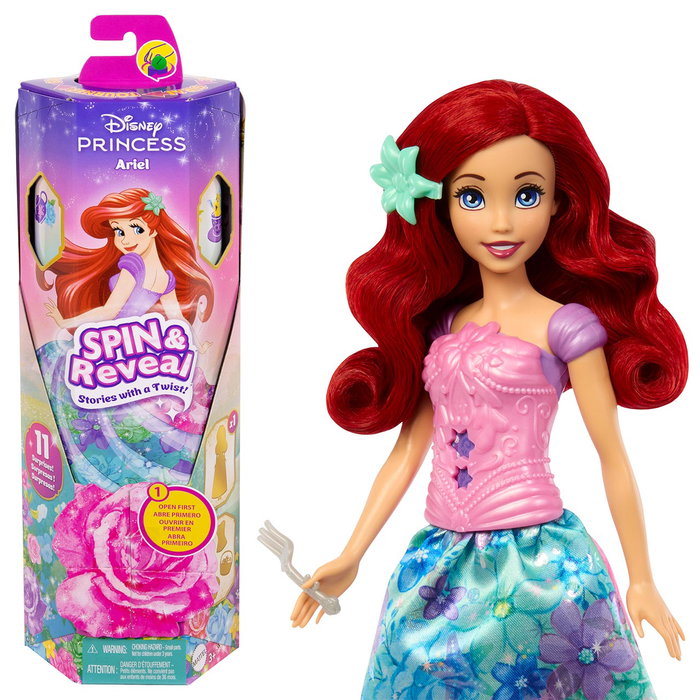 Mattel Disney Princess Poupée Ariel Spin & Reveal Mattel Disney Princess Poupée Ariel Spin & Reveal