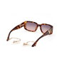 Guess Gafas GU7891 52B 140mm - Lunettes de soleil rectangulaires femme - Monture havane foncé - Verres fumé dégradé - Dimensions 53/18/140