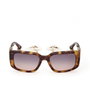 Guess Gafas GU7891 52B 140mm - Lunettes de soleil rectangulaires femme - Monture havane foncé - Verres fumé dégradé - Dimensions 53/18/140