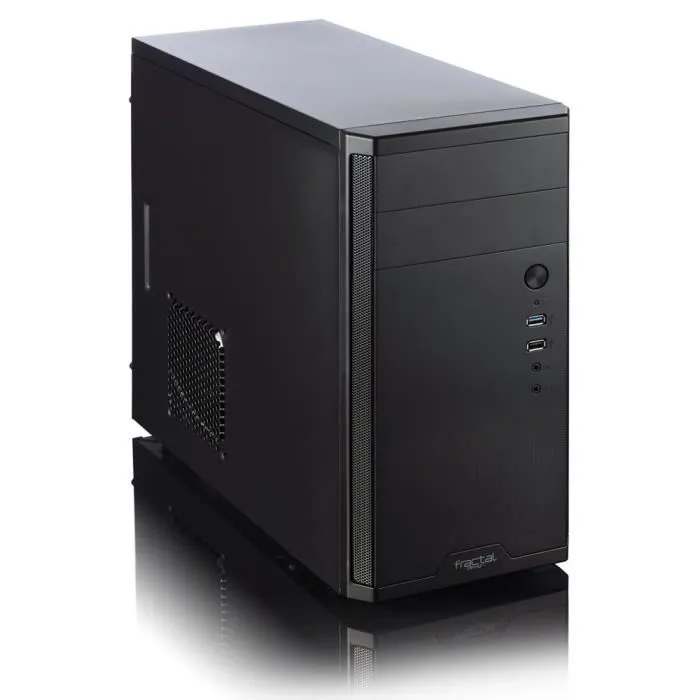Fractal Design Boîtier PC Core 1100 FD-CA-CORE-1100-BL - Noir - Format Micro ATX et Mini ITX - USB 3.0 - Ventilateur 120mm Inclus