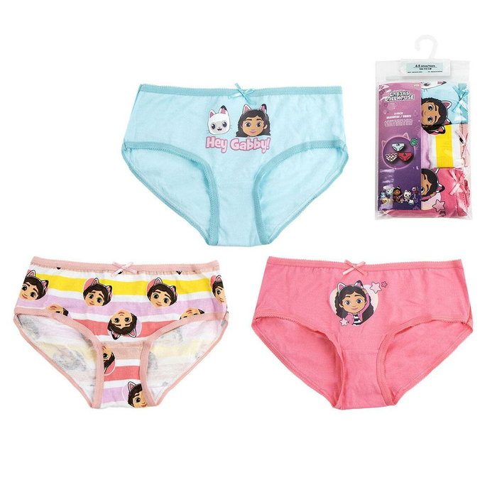 Pack de culottes pour fille Gabby's Dollhouse Multicouleur 3 Unités Pack de culottes pour fille Gabby's Dollhouse Multicouleur 3 Unités