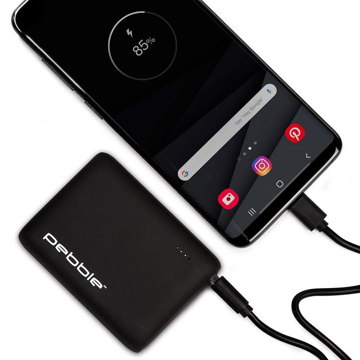 Veho Pebble PZ-10 Power Bank 10000mAh avec Ports USB-C PD et USB-A, Poche de Transport Incluse