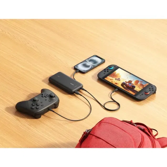 Belkin - Batterie externe portable 20000 mAh / 20K - 30W - Compatible Nintendo Switch 2 - Charge rapide USB-C intégré - Noir