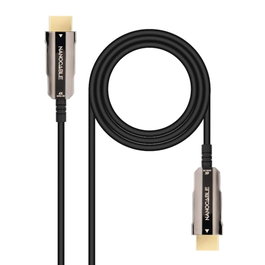 Nanocable Câble HDMI 2.0 AOC 4K 60Hz 18Gbps 10 M Fibre Optique Macho-Macho - Réf 10.15.2010