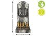 Lapida Decorativa Rip - Pierre tombale décorative Halloween avec lumière LED, 93*42 cm, couleur grise, pour jardin et extérieur
