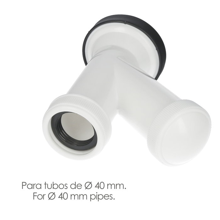 ABRISA Siphon avec grille, valve et bouchon pour lavabo 1-1/2 pulg. (Ø 40 mm)