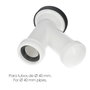 ABRISA Siphon avec grille, valve et bouchon pour lavabo 1-1/2 pulg. (Ø 40 mm)