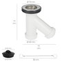 ABRISA Siphon avec grille, valve et bouchon pour lavabo 1-1/2 pulg. (Ø 40 mm)