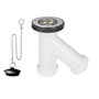 ABRISA Siphon avec grille, valve et bouchon pour lavabo 1-1/2 pulg. (Ø 40 mm)