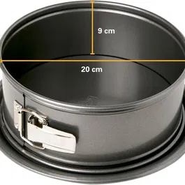 Birkmann - Moule à fond amovible Easy Baking, antiadhésif, acier carbone, 20 x 20 x 9 cm