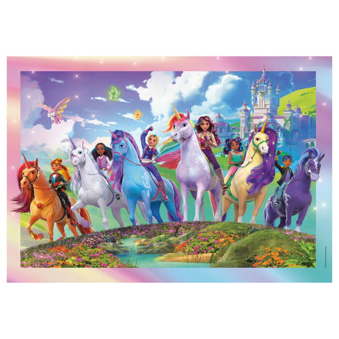 CLEMENTONI Puzzle Academia de Unicornios 104 pièces - Thème Licornes - Taille 38 x 27 cm
