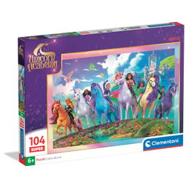 CLEMENTONI Puzzle Academia de Unicornios 104 pièces - Thème Licornes - Taille 38 x 27 cm