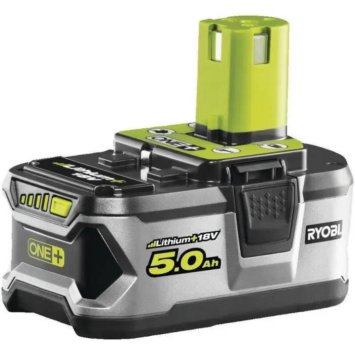 Batterie Ryobi RB18L50G 18V 5.0 Ah Lithium+ avec gestion individuelle des cellules IntelliCell, pour outils bricolage et jardinage