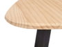 Giftdecor Table Basse Triangulaire Naturel et Noir 60x48x64 cm