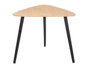 Giftdecor Table Basse Triangulaire Naturel et Noir 60x48x64 cm