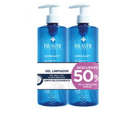 Rilastil Xerolact Gel Nettoyant Doux et Protecteur Pack de 2 x 750 ml Pour Peaux Sèches à Très Sèches Hypoallergénique