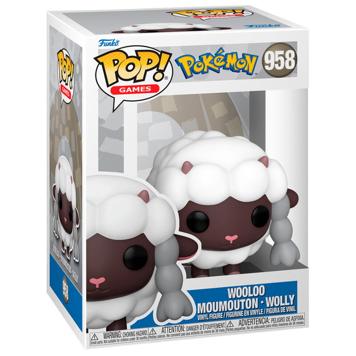 FUNKO - Figurine Pop Pokémon Wooloo - Figurine en vinyle de collection 9 cm dans sa boîte cadeau
