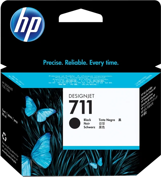 HP Cartouche d'encre 711 Noir 80 ml (CZ133A)