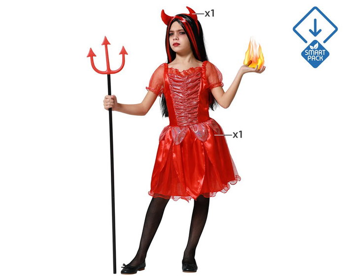 BigBuy Carnival Déguisement Diablesse Démon Rouge pour Enfant 5-6 Ans BigBuy Carnival Déguisement Diablesse Démon Rouge pour Enfant 5-6 Ans