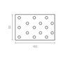 Micel Plaque pesante modèle PLC09 en acier zincé 160 x 50 x 2,5 mm