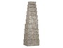 Pincello Lot de 10 boîtes en carton rectangulaires rayées anthracite 37x16x29 cm (Set de 2)