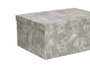 Pincello Lot de 10 boîtes en carton rectangulaires rayées anthracite 37x16x29 cm (Set de 2)
