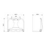 Jofel Porte-bobine mural pour 1 bobine industrielle, acier époxy, 41,6 x 28,5 x 43,5 cm