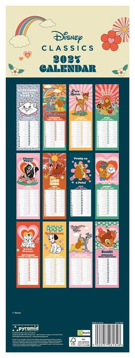 Pyramid International Disney Classics calendrier 70s Feeling 2027 42 x 15 cm Pyramid International Disney Classics calendrier 70s Feeling 2027 42 x 15 cm
