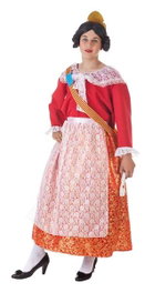 Creaciones Llopis Déguisement Adulte Fallera Mayor Or-Rouge Taille L