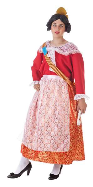 Creaciones Llopis Déguisement Adulte Fallera Mayor Or-Rouge Taille L Creaciones Llopis Déguisement Adulte Fallera Mayor Or-Rouge Taille L